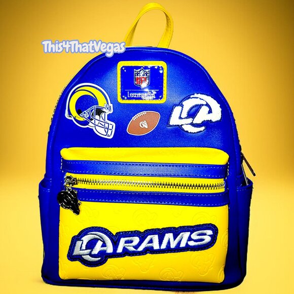 NFL Loungefly Los Angeles Rams Backpack Team Edition | Game Day Collector - Picture 1 of 4